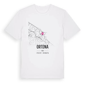 Ortona karta t-shirt – ekologisk bomull t-shirt från Pinshirt