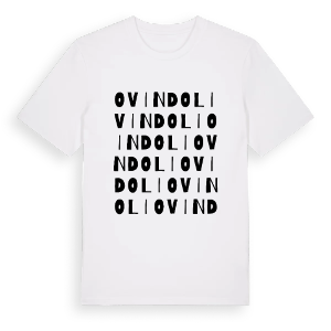 Ovindoli ordlek t-shirt – ekologisk bomull t-shirt från Pinshirt
