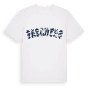 Pacentro college t-shirt – ekologisk bomull t-shirt från Pinshirt