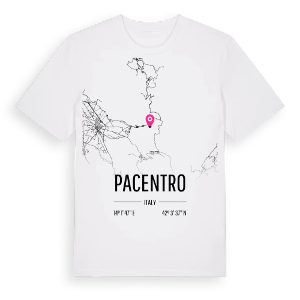 Pacentro karta t-shirt – ekologisk bomull t-shirt från Pinshirt