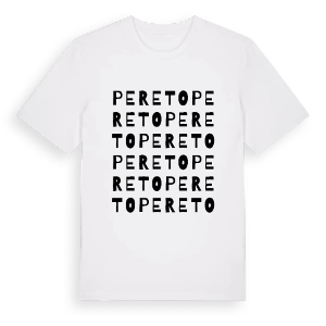 Pereto ordlek t-shirt – ekologisk bomull t-shirt från Pinshirt