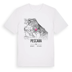Pescara karta t-shirt – ekologisk bomull t-shirt från Pinshirt