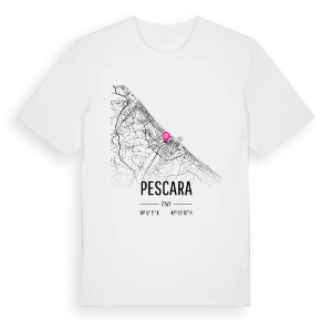 Pescara karta t-shirt – ekologisk bomull t-shirt från Pinshirt