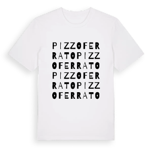 Pizzoferrato ordlek t-shirt – ekologisk bomull t-shirt från Pinshirt