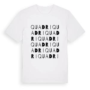 Quadri ordlek t-shirt – ekologisk bomull t-shirt från Pinshirt