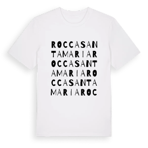 Rocca Santa Maria ordlek t-shirt – ekologisk bomull t-shirt från Pinshirt