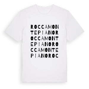Roccamontepiano ordlek t-shirt – ekologisk bomull t-shirt från Pinshirt
