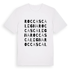 Roccascalegna ordlek t-shirt – ekologisk bomull t-shirt från Pinshirt
