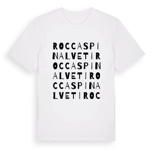 Roccaspinalveti ordlek t-shirt – ekologisk bomull t-shirt från Pinshirt