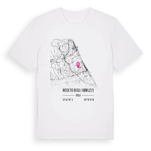 Roseto degli Abruzzi karta t-shirt – ekologisk bomull t-shirt från Pinshirt