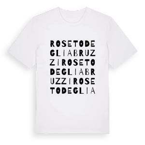 Roseto degli Abruzzi ordlek t-shirt – ekologisk bomull t-shirt från Pinshirt