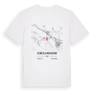 Scurcola Marsicana karta t-shirt – ekologisk bomull t-shirt från Pinshirt