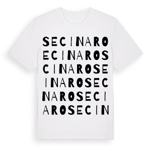 Secinaro ordlek t-shirt – ekologisk bomull t-shirt från Pinshirt