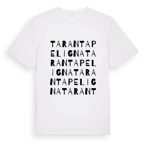 Taranta Peligna ordlek t-shirt – ekologisk bomull t-shirt från Pinshirt