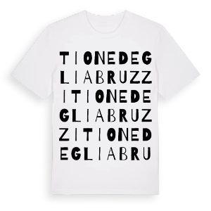Tione degli Abruzzi ordlek t-shirt – ekologisk bomull t-shirt från Pinshirt