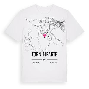 Tornimparte karta t-shirt – ekologisk bomull t-shirt från Pinshirt