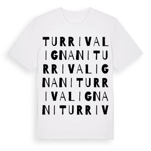 Turrivalignani ordlek t-shirt – ekologisk bomull t-shirt från Pinshirt