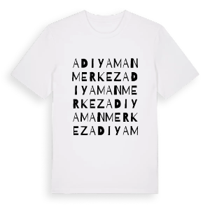 Adıyaman Merkez ordlek t-shirt – ekologisk bomull t-shirt från Pinshirt