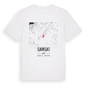 Samsat karta t-shirt – ekologisk bomull t-shirt från Pinshirt