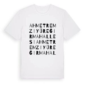 Ahmet Remzi Yüreğir Mahallesi ordlek t-shirt – ekologisk bomull t-shirt från Pinshirt