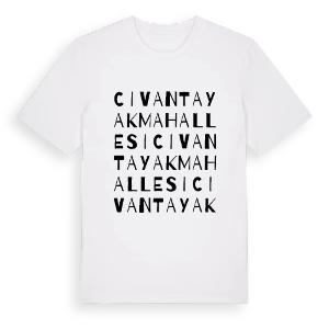 Civantayak Mahallesi ordlek t-shirt – ekologisk bomull t-shirt från Pinshirt