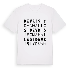 Devrişiye Mahallesi ordlek t-shirt – ekologisk bomull t-shirt från Pinshirt