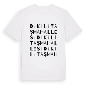 Dikilitaş Mahallesi ordlek t-shirt – ekologisk bomull t-shirt från Pinshirt