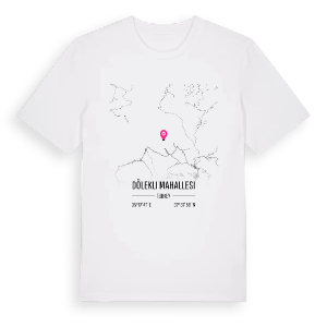 Dölekli mahallesi karta t-shirt – ekologisk bomull t-shirt från Pinshirt
