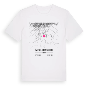 Havutlu Mahallesi karta t-shirt – ekologisk bomull t-shirt från Pinshirt