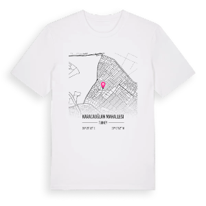 Karacaoğlan Mahallesi karta t-shirt – ekologisk bomull t-shirt från Pinshirt