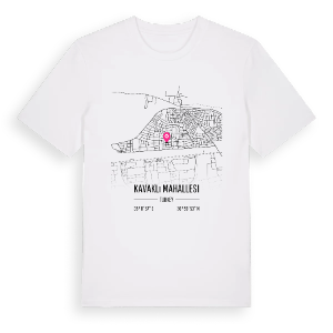 Kavaklı Mahallesi karta t-shirt – ekologisk bomull t-shirt från Pinshirt