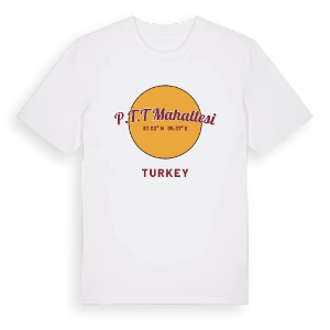 P.T.T Mahallesi cirkel t-shirt – ekologisk bomull t-shirt från Pinshirt