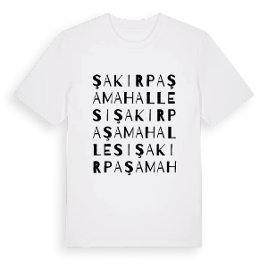Şakirpaşa Mahallesi ordlek t-shirt – ekologisk bomull t-shirt från Pinshirt