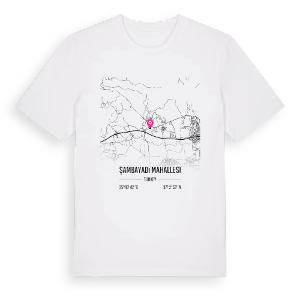 Şambayadı Mahallesi karta t-shirt – ekologisk bomull t-shirt från Pinshirt