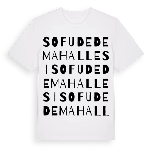 Sofudede Mahallesi ordlek t-shirt – ekologisk bomull t-shirt från Pinshirt