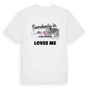Någon i Yeşiloba Mahallesi älskar mig t-shirt – ekologisk bomull t-shirt från Pinshirt