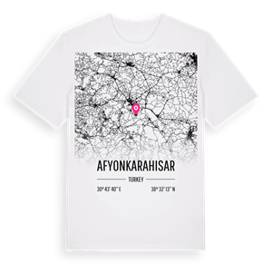 Afyonkarahisar karta t-shirt – ekologisk bomull t-shirt från Pinshirt