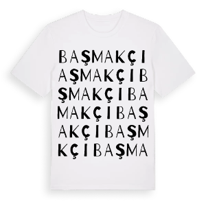 Başmakçı ordlek t-shirt – ekologisk bomull t-shirt från Pinshirt