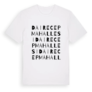 Dairecep Mahallesi ordlek t-shirt – ekologisk bomull t-shirt från Pinshirt