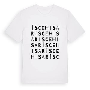 İscehisar ordlek t-shirt – ekologisk bomull t-shirt från Pinshirt