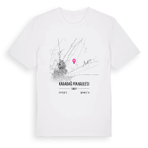 Karabağ Mahallesi karta t-shirt – ekologisk bomull t-shirt från Pinshirt