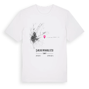 Şıhlar Mahallesi karta t-shirt – ekologisk bomull t-shirt från Pinshirt
