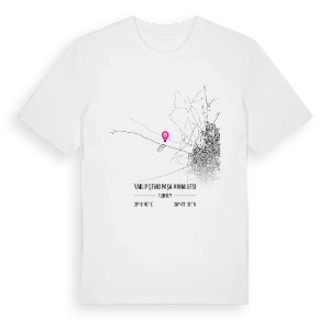 Yakup Şevki Paşa Mahallesi karta t-shirt – ekologisk bomull t-shirt från Pinshirt