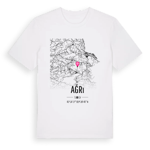 Ağrı karta t-shirt – ekologisk bomull t-shirt från Pinshirt