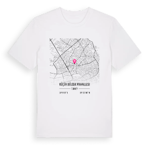 Küçük Bölcek Mahallesi karta t-shirt – ekologisk bomull t-shirt från Pinshirt
