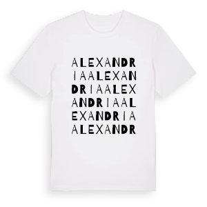 Alexandria ordlek t-shirt – ekologisk bomull t-shirt från Pinshirt