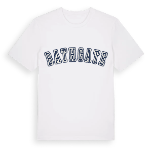 Bathgate college t-shirt – ekologisk bomull t-shirt från Pinshirt
