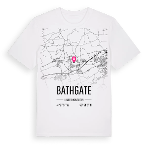 Bathgate karta t-shirt – ekologisk bomull t-shirt från Pinshirt