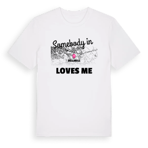 Någon i Bellshill älskar mig t-shirt – ekologisk bomull t-shirt från Pinshirt