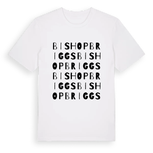 Bishopbriggs ordlek t-shirt – ekologisk bomull t-shirt från Pinshirt